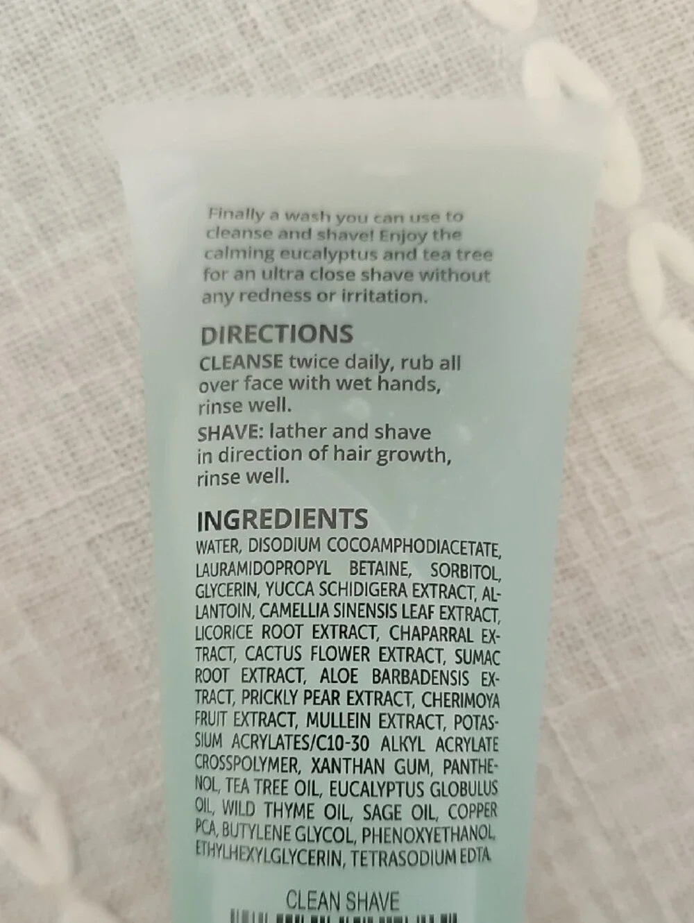 Beauty Society - Clean Shave Anti-Aging Face Wash + Shave Gel - NEVER OPENED